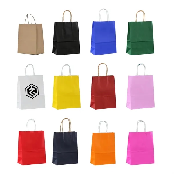 Kraft Paper Shopping Gift Retail Bags with Handles Bulk - Kraft Paper Shopping Gift Retail Bags with Handles Bulk - Image 3 of 3