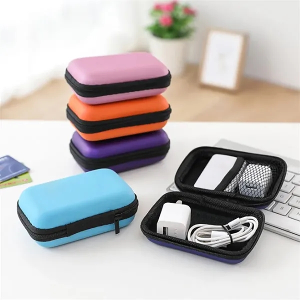 Portable Storage Bag Data Cable Charger Earphone Coin Purse - Portable Storage Bag Data Cable Charger Earphone Coin Purse - Image 2 of 6