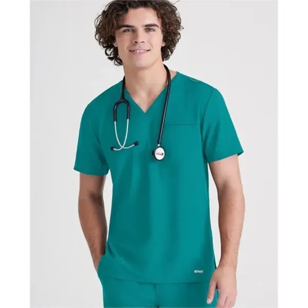 Barco® Grey's Anatomy™ Men's Evolve Piped V-Neck Top - Barco® Grey's Anatomy™ Men's Evolve Piped V-Neck Top - Image 10 of 13