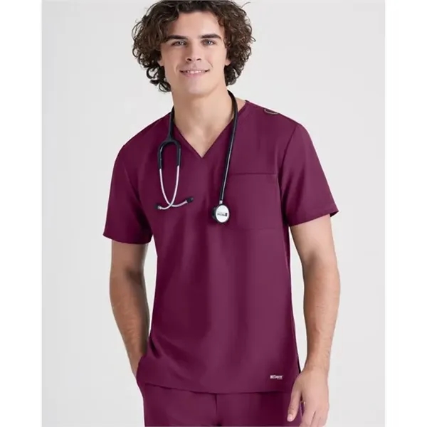 Barco® Grey's Anatomy™ Men's Evolve Piped V-Neck Top - Barco® Grey's Anatomy™ Men's Evolve Piped V-Neck Top - Image 12 of 13