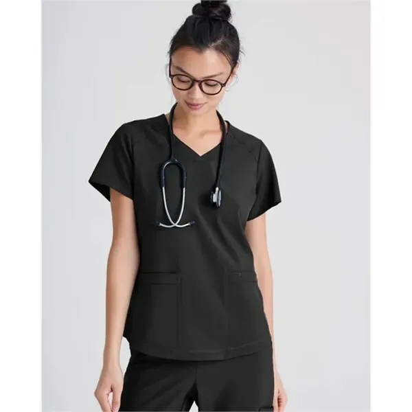 Barco Greys Anatomy Women's Evolve 2 Pocket Piped V-Neck Top - Barco Greys Anatomy Women's Evolve 2 Pocket Piped V-Neck Top - Image 0 of 12