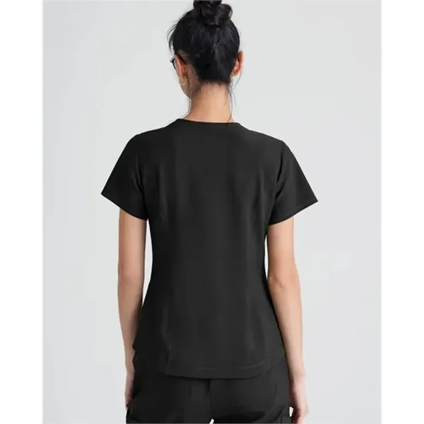 Barco Greys Anatomy Women's Evolve 2 Pocket Piped V-Neck Top - Barco Greys Anatomy Women's Evolve 2 Pocket Piped V-Neck Top - Image 1 of 12