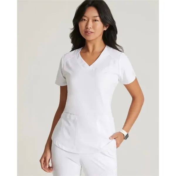 Barco Greys Anatomy Women's Evolve 2 Pocket Piped V-Neck Top - Barco Greys Anatomy Women's Evolve 2 Pocket Piped V-Neck Top - Image 4 of 12