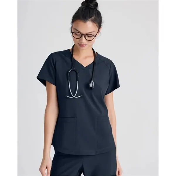 Barco Greys Anatomy Women's Evolve 2 Pocket Piped V-Neck Top - Barco Greys Anatomy Women's Evolve 2 Pocket Piped V-Neck Top - Image 12 of 12