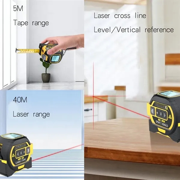 130ft/40m  3-in-1 Infrared Digital Laser Measure Tape - 130ft/40m  3-in-1 Infrared Digital Laser Measure Tape - Image 7 of 7