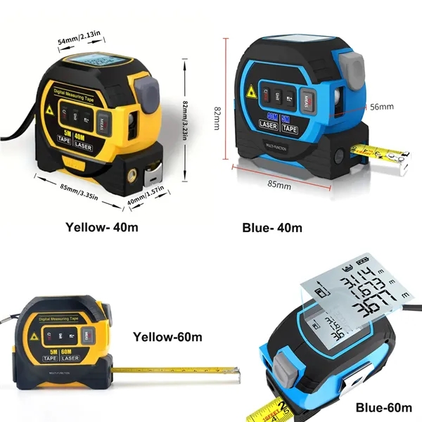 130ft/40m  3-in-1 Infrared Digital Laser Measure Tape - 130ft/40m  3-in-1 Infrared Digital Laser Measure Tape - Image 1 of 7