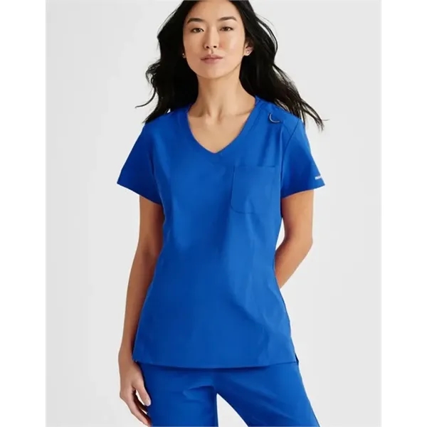 Barco Skechers Womens Single Pocket VNeck Tuck In Scrub Top - Barco Skechers Womens Single Pocket VNeck Tuck In Scrub Top - Image 3 of 14