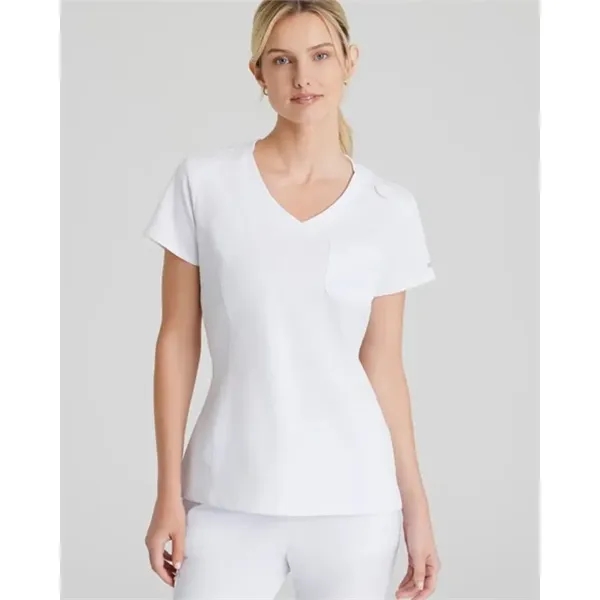 Barco Skechers Womens Single Pocket VNeck Tuck In Scrub Top - Barco Skechers Womens Single Pocket VNeck Tuck In Scrub Top - Image 4 of 14