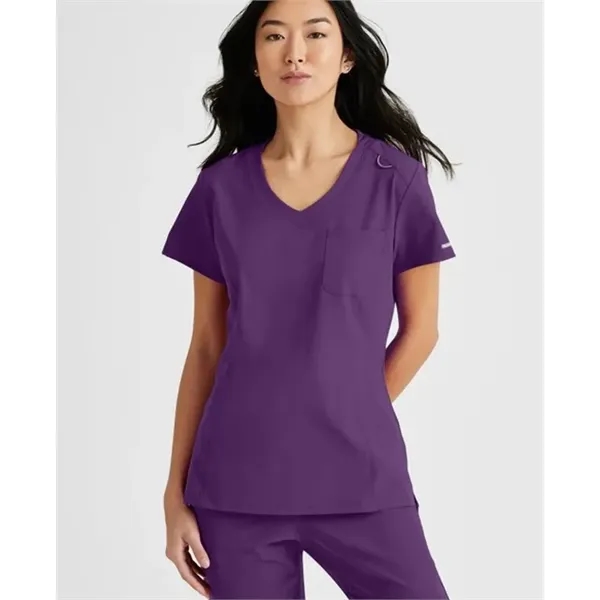 Barco Skechers Womens Single Pocket VNeck Tuck In Scrub Top - Barco Skechers Womens Single Pocket VNeck Tuck In Scrub Top - Image 5 of 14