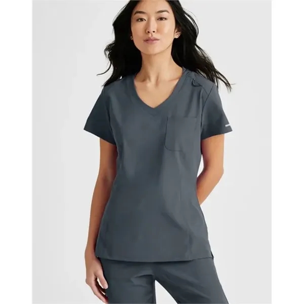 Barco Skechers Womens Single Pocket VNeck Tuck In Scrub Top - Barco Skechers Womens Single Pocket VNeck Tuck In Scrub Top - Image 6 of 14