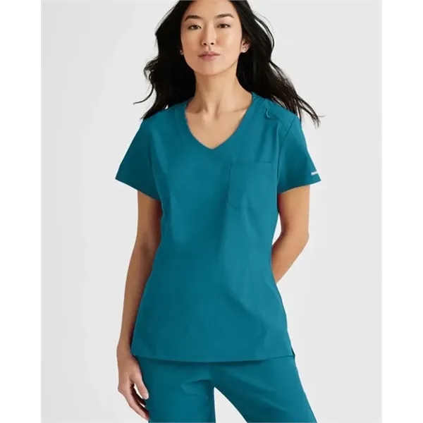 Barco Skechers Womens Single Pocket VNeck Tuck In Scrub Top - Barco Skechers Womens Single Pocket VNeck Tuck In Scrub Top - Image 7 of 14