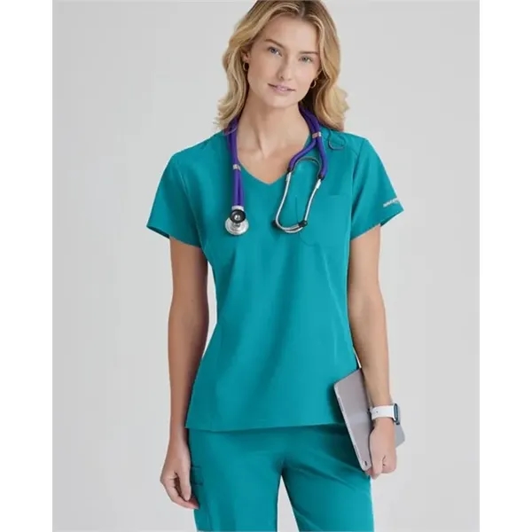 Barco Skechers Womens Single Pocket VNeck Tuck In Scrub Top - Barco Skechers Womens Single Pocket VNeck Tuck In Scrub Top - Image 9 of 14