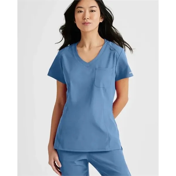 Barco Skechers Womens Single Pocket VNeck Tuck In Scrub Top - Barco Skechers Womens Single Pocket VNeck Tuck In Scrub Top - Image 10 of 14