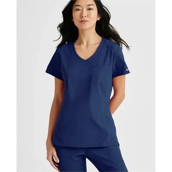 Barco Skechers Womens Single Pocket VNeck Tuck In Scrub Top - Barco Skechers Womens Single Pocket VNeck Tuck In Scrub Top - Image 11 of 14