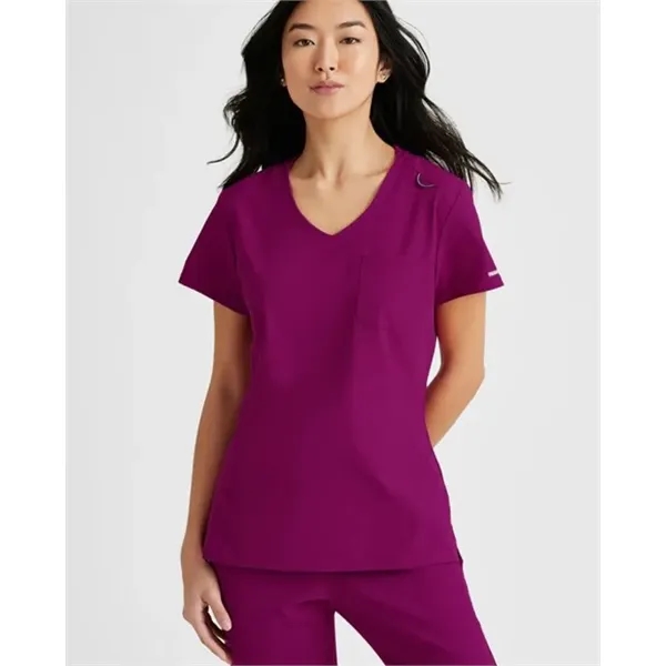 Barco Skechers Womens Single Pocket VNeck Tuck In Scrub Top - Barco Skechers Womens Single Pocket VNeck Tuck In Scrub Top - Image 14 of 14