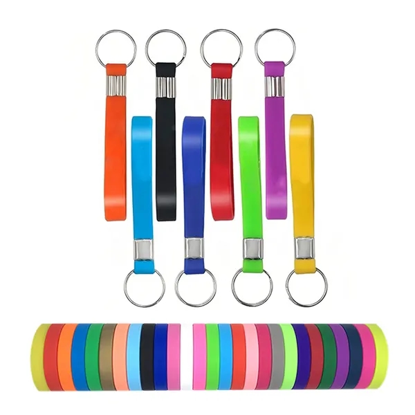 Custom Silicone Bracelet Key Chain - Custom Silicone Bracelet Key Chain - Image 2 of 2