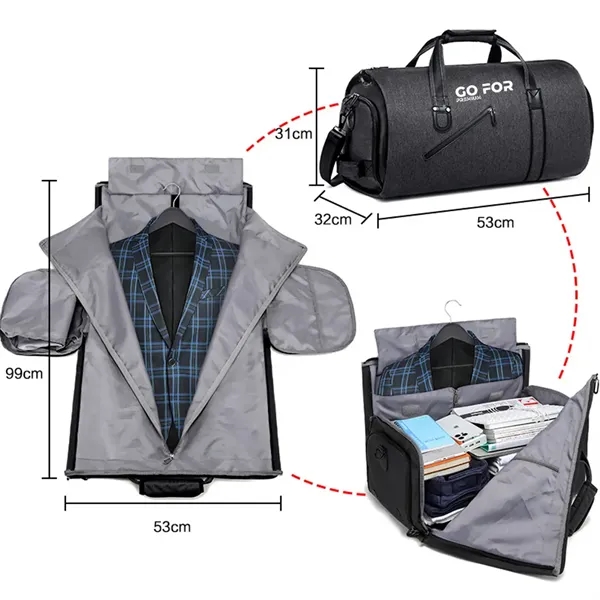 2 in 1 Convertible Garment Travel Bags with Shoulder Strap - 2 in 1 Convertible Garment Travel Bags with Shoulder Strap - Image 0 of 4