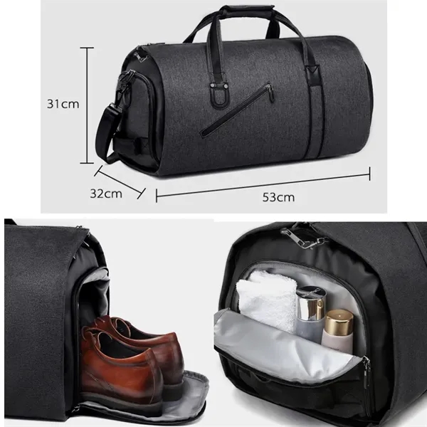 2 in 1 Convertible Garment Travel Bags with Shoulder Strap - 2 in 1 Convertible Garment Travel Bags with Shoulder Strap - Image 3 of 4