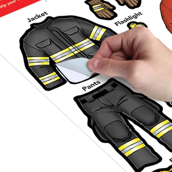 Fireman Dress-Up Peel-N-Place (African American Female) - Fireman Dress-Up Peel-N-Place (African American Female) - Image 2 of 3