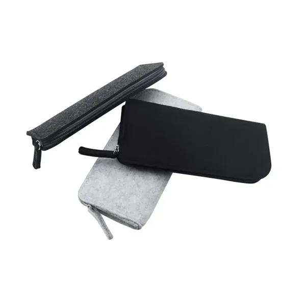 Students Stationery Pouch Felt Zipper Bag for Pens - Students Stationery Pouch Felt Zipper Bag for Pens - Image 1 of 3
