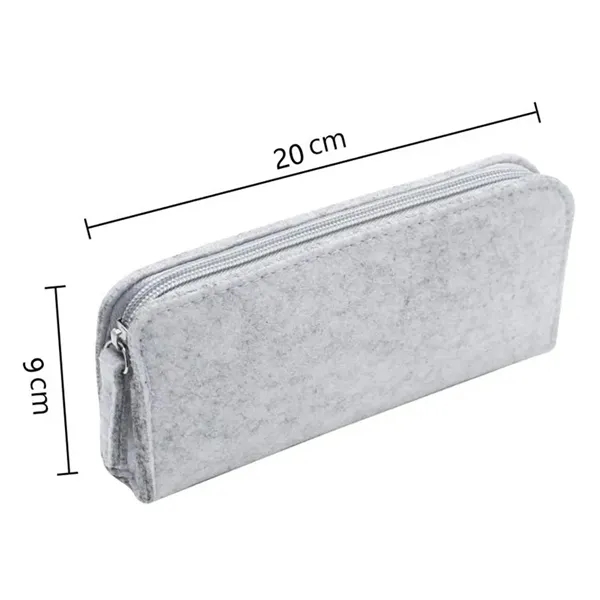 Students Stationery Pouch Felt Zipper Bag for Pens - Students Stationery Pouch Felt Zipper Bag for Pens - Image 3 of 3