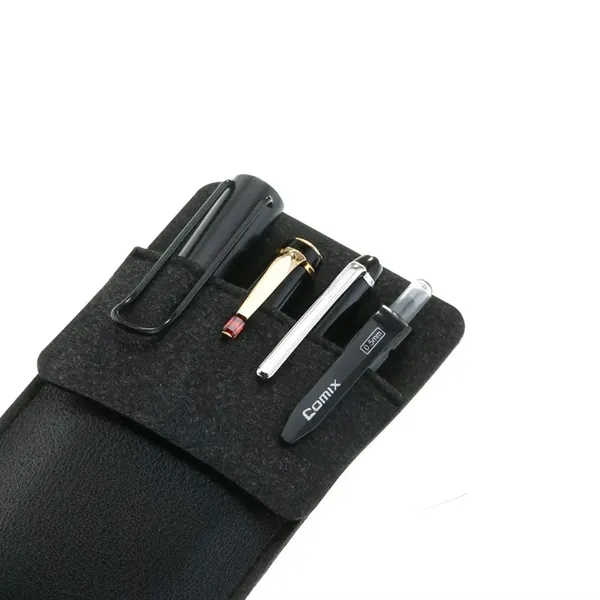 PU Leather Pen Holder Pocket Protector - PU Leather Pen Holder Pocket Protector - Image 1 of 5