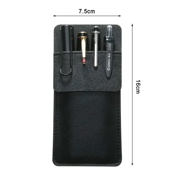 PU Leather Pen Holder Pocket Protector - PU Leather Pen Holder Pocket Protector - Image 5 of 5