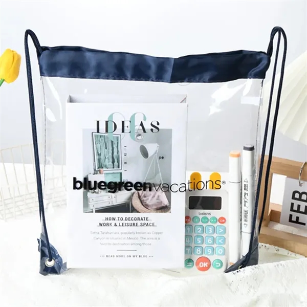 Plastic Waterproof Transparent Storage Shoe Bag Backpack - Plastic Waterproof Transparent Storage Shoe Bag Backpack - Image 2 of 3