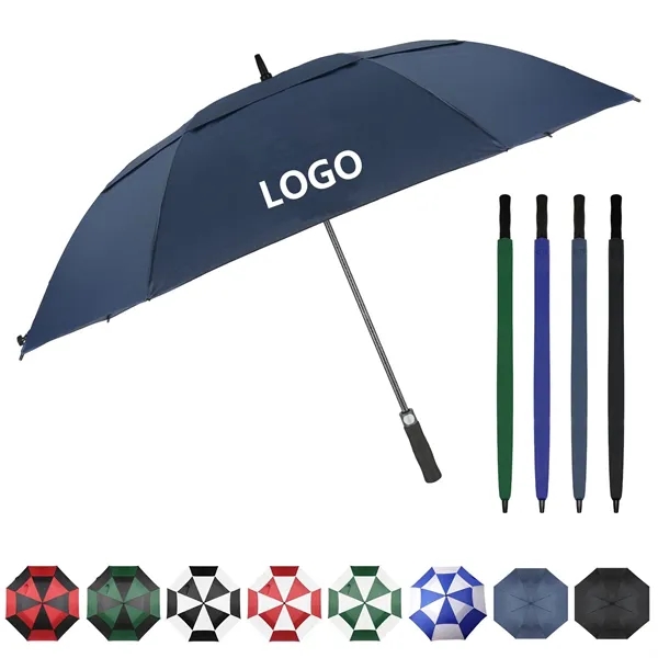 Wind Vented Auto Open Golf Umbrella - Wind Vented Auto Open Golf Umbrella - Image 0 of 13