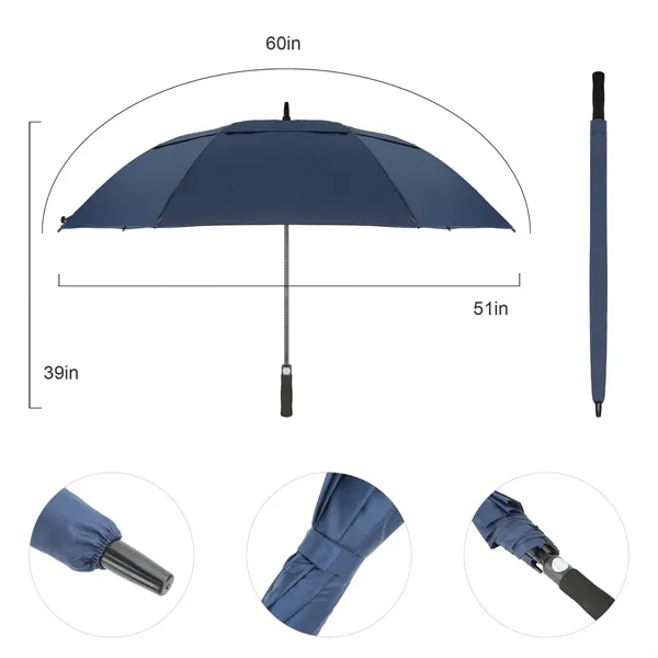 Wind Vented Auto Open Golf Umbrella - Wind Vented Auto Open Golf Umbrella - Image 1 of 13