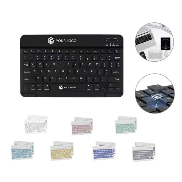 Ultra-thin Macaron Multi Device Wireless Bluetooth Keyboard - Ultra-thin Macaron Multi Device Wireless Bluetooth Keyboard - Image 0 of 4
