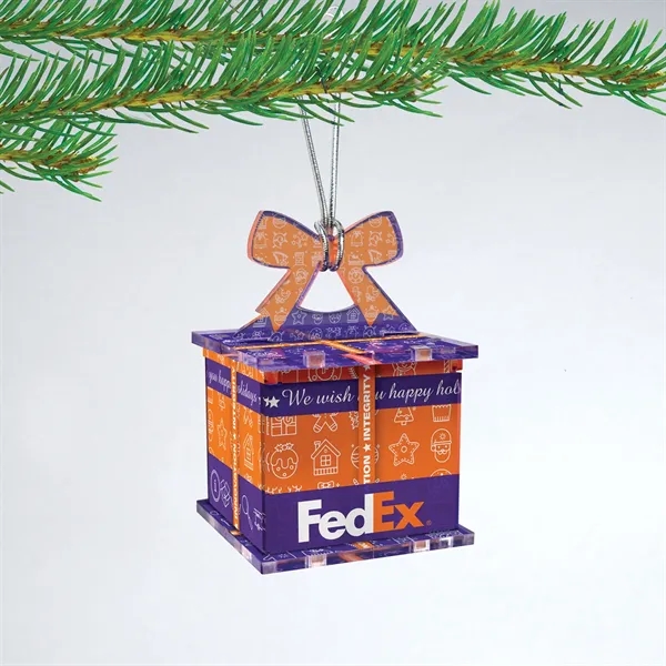 Build A Holiday Giftbox Christmas Ornament