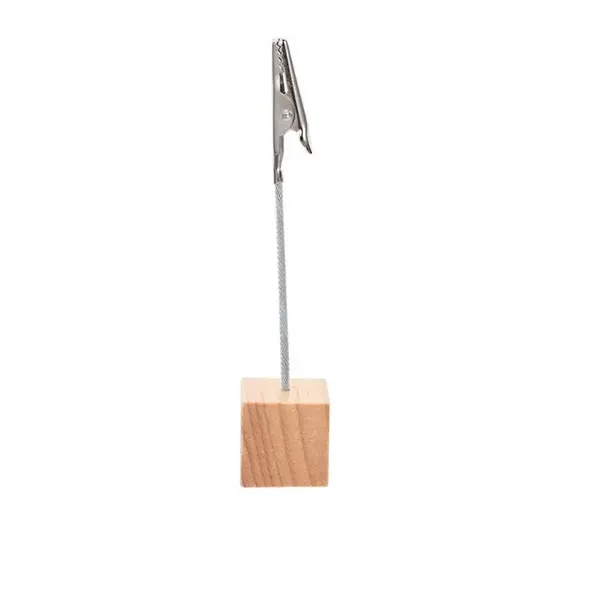 Sign Holder With Alligator Clip And Wood Base - Sign Holder With Alligator Clip And Wood Base - Image 3 of 3