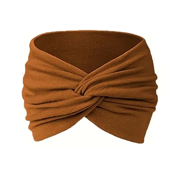 Wide Headband Turban With Twisted Knot - Wide Headband Turban With Twisted Knot - Image 6 of 7