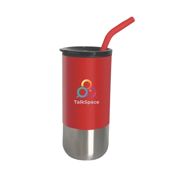 18 oz. Olympia Insulated Tumbler with Straw - Full Color - 18 oz. Olympia Insulated Tumbler with Straw - Full Color - Image 13 of 14