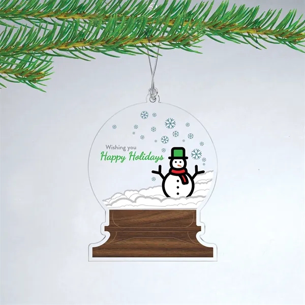 Christmas Snow Globe Acrylic Holiday Ornament