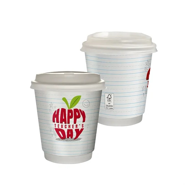 10 oz. Full Color Teacher Insulated Paper Cup With Lid - 10 oz. Full Color Teacher Insulated Paper Cup With Lid - Image 0 of 2
