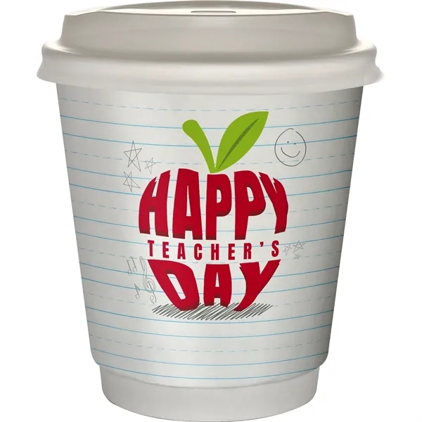 10 oz. Full Color Teacher Insulated Paper Cup With Lid - 10 oz. Full Color Teacher Insulated Paper Cup With Lid - Image 1 of 2