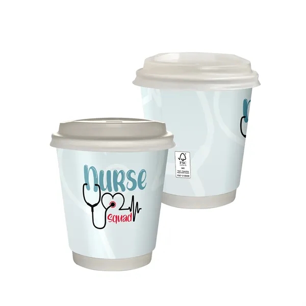 10 oz. Full Color Healthcare Insulated Paper Cup With Lid - 10 oz. Full Color Healthcare Insulated Paper Cup With Lid - Image 0 of 2
