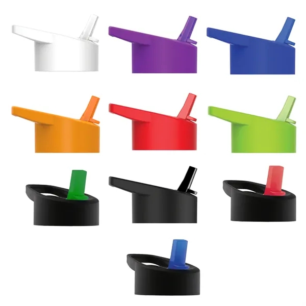 Sport Water Bottle with Flip Straw Lid, 24oz. - Sport Water Bottle with Flip Straw Lid, 24oz. - Image 2 of 9
