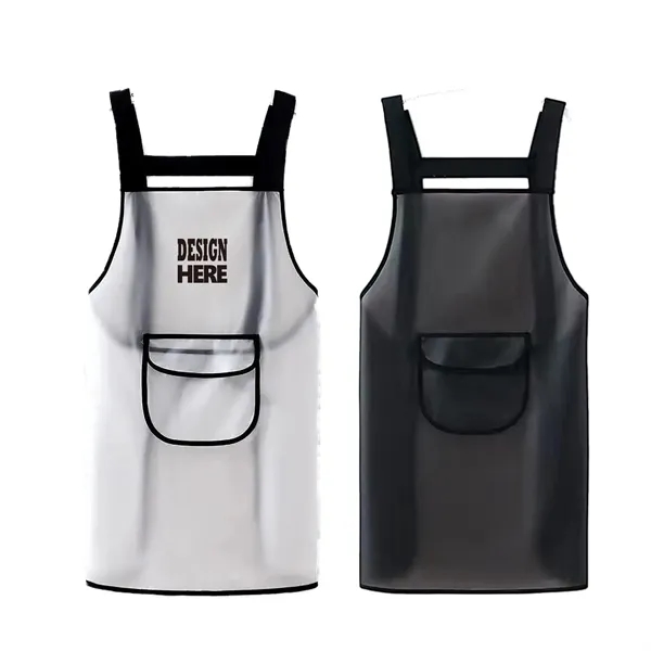 Clear Apron with Pockets Unisex Fit Chefs Stylists Food TPU - Clear Apron with Pockets Unisex Fit Chefs Stylists Food TPU - Image 0 of 3