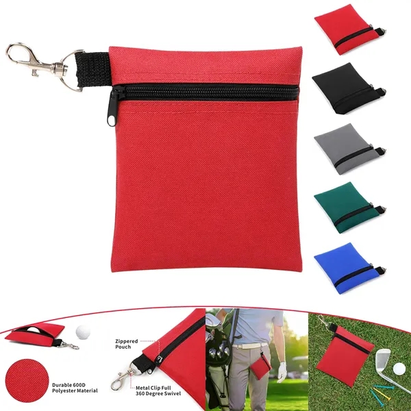 Professional Zipper Golf Tee/Ball Pouch Bag - Professional Zipper Golf Tee/Ball Pouch Bag - Image 0 of 7