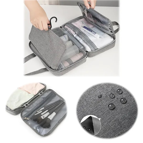 Custom Hanging Toiletry Bag For Travel - Custom Hanging Toiletry Bag For Travel - Image 1 of 2