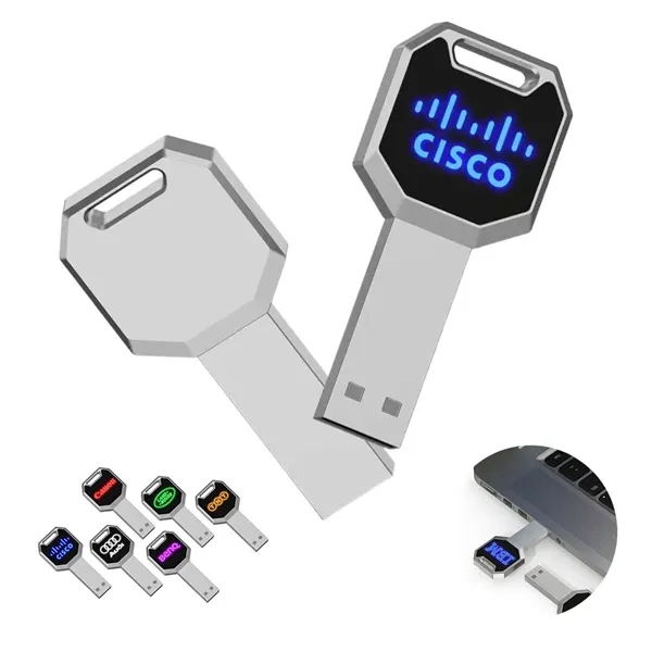 Light Up Logo USB Drive 8GB - Light Up Logo USB Drive 8GB - Image 0 of 3