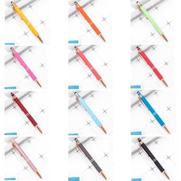 2-in-1 Click Matte Finish Stylus Grip Section Ballpoint Pen - 2-in-1 Click Matte Finish Stylus Grip Section Ballpoint Pen - Image 2 of 2