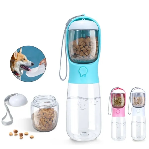 19oz. Pet Cat Dog Water Bottle With Food Container - 19oz. Pet Cat Dog Water Bottle With Food Container - Image 0 of 3