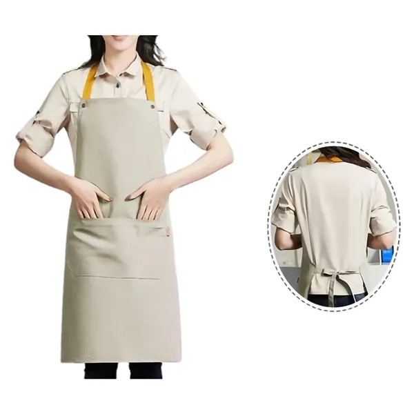 Custom Canvas Kitchen Apron W/ 2 Front Pockets MOQ50 - Custom Canvas Kitchen Apron W/ 2 Front Pockets MOQ50 - Image 5 of 7