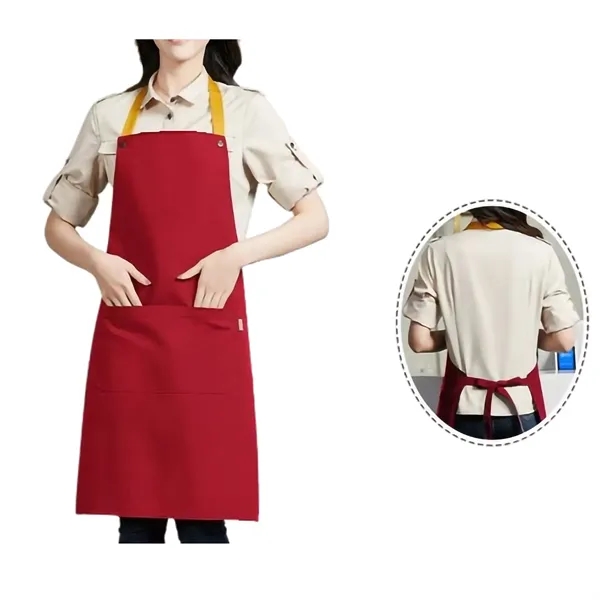 Custom Canvas Kitchen Apron W/ 2 Front Pockets MOQ50 - Custom Canvas Kitchen Apron W/ 2 Front Pockets MOQ50 - Image 4 of 7