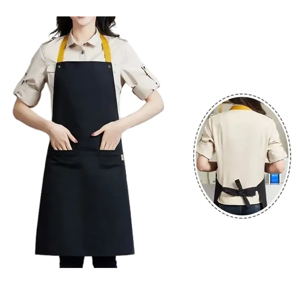 Custom Canvas Kitchen Apron W/ 2 Front Pockets MOQ50 - Custom Canvas Kitchen Apron W/ 2 Front Pockets MOQ50 - Image 3 of 7