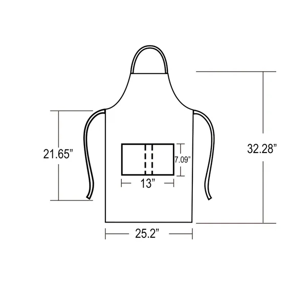 Custom Canvas Kitchen Apron W/ 2 Front Pockets MOQ50 - Custom Canvas Kitchen Apron W/ 2 Front Pockets MOQ50 - Image 1 of 7